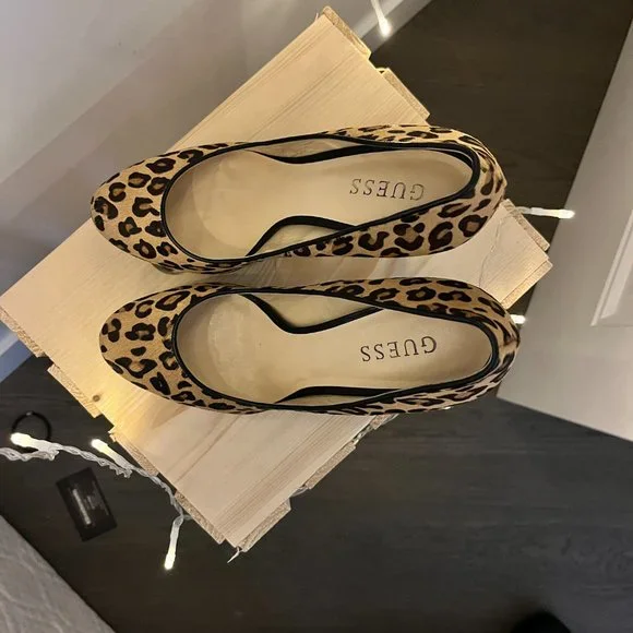 Pony hair leopard print platform heels - Picture 7 of 8